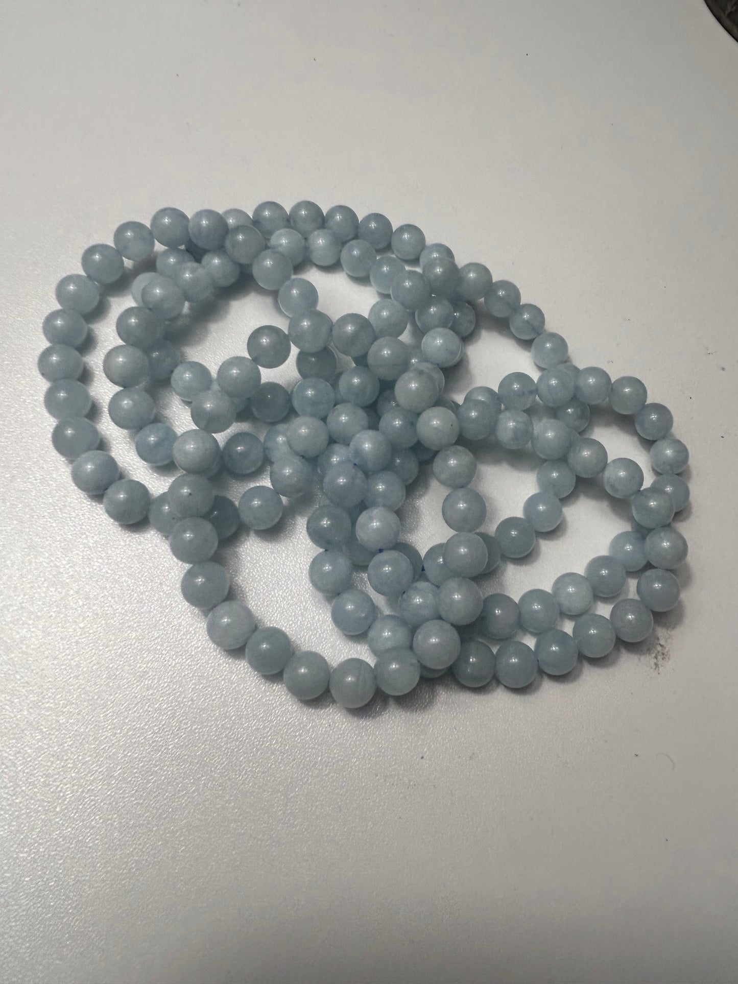 Aquamarine Serenity Bracelet – 8mm Crystal for Calm & Communication