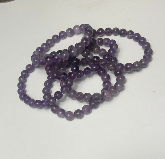 Amethyst Healing Bracelet – 8mm Natural Crystal for Calm & Spiritual Growth