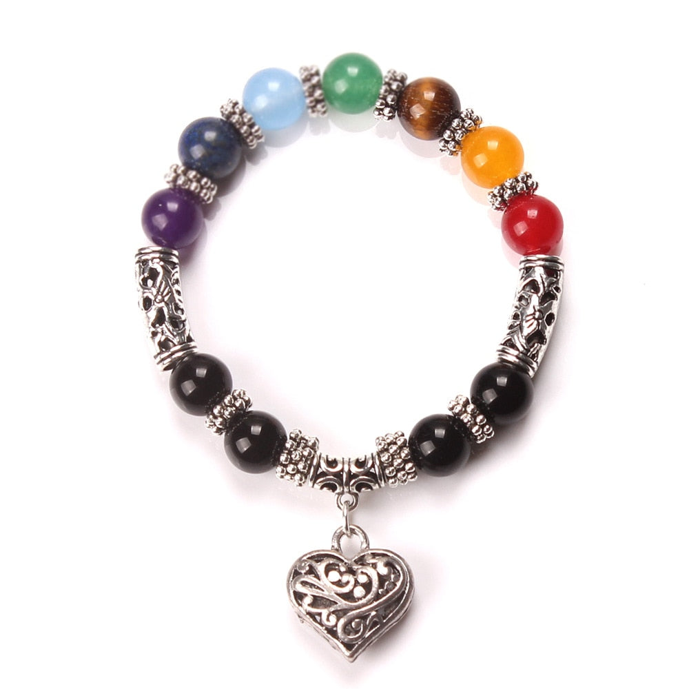 7 Chakra Bracelets Mixed Healing Crystals Stone Chakra