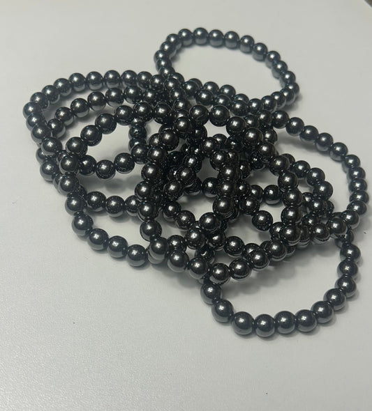 EarthCore Hematite Bracelet – 8mm Crystal for Balance & Strength