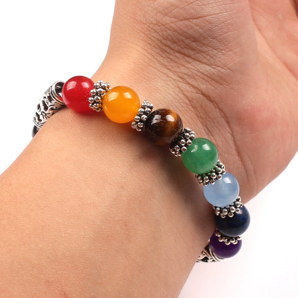 7 Chakra Bracelets Mixed Healing Crystals Stone Chakra