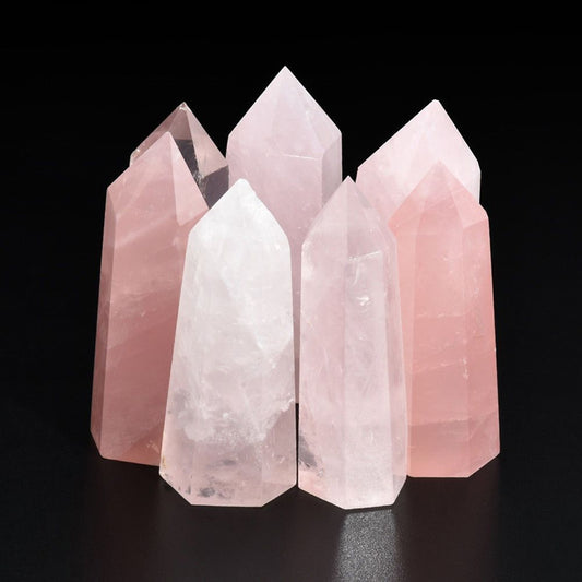 1PC Large 100% Natural Rock Pink Rose Quartz Point Healing Crystal Stone 50-60mm and 70-75mm