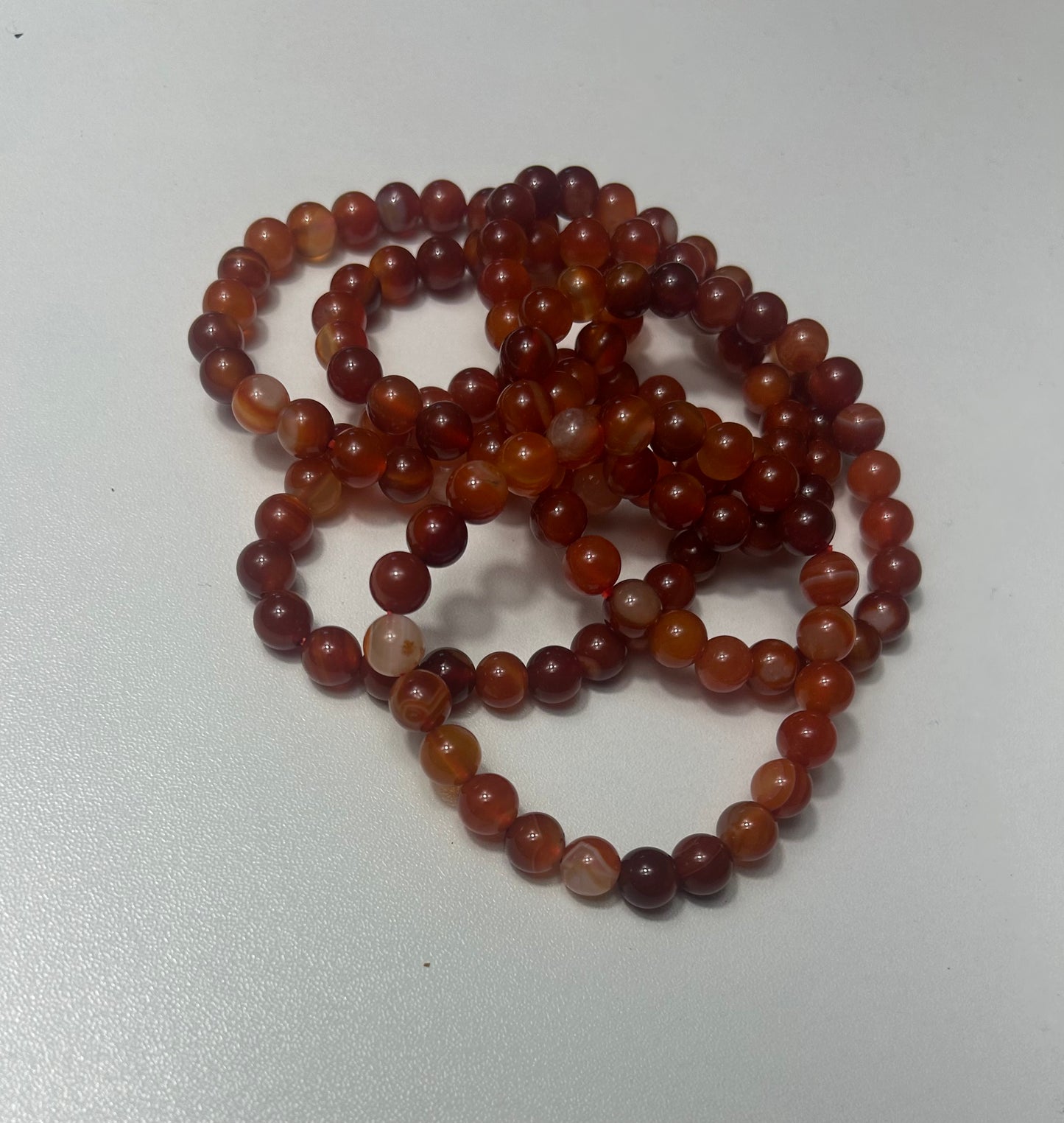 Fireflow Energy Carnelian Bracelet – 8mm Beads
