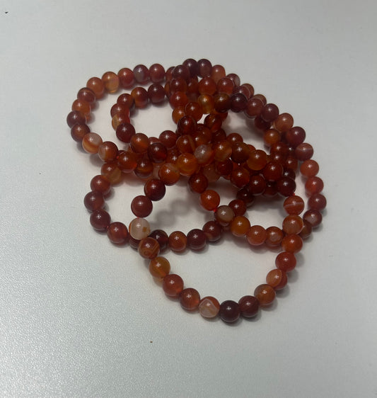 Fireflow Energy Carnelian Bracelet – 8mm Beads