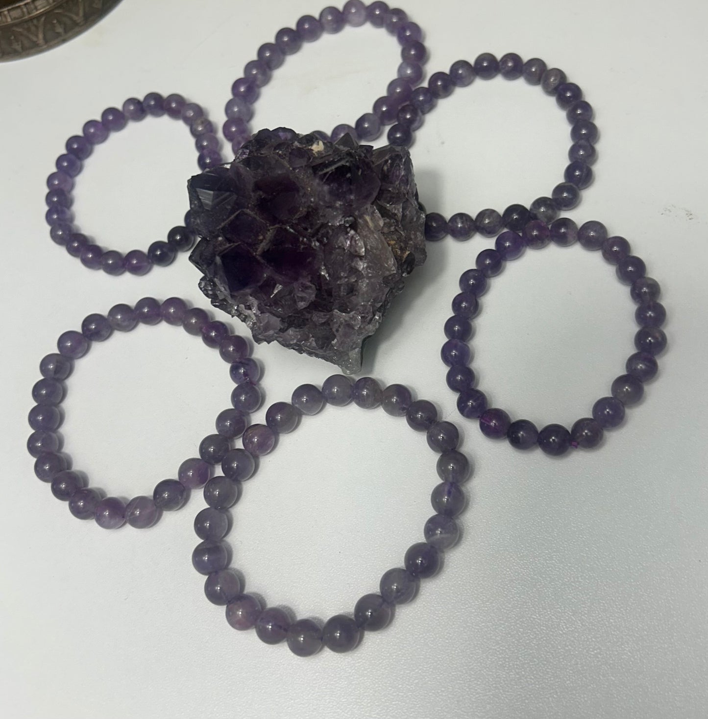 Amethyst Healing Bracelet – 8mm Natural Crystal for Calm & Spiritual Growth